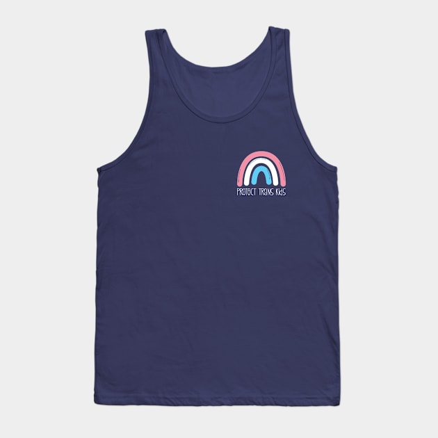 Protect Trans Kids - Flag Rainbow Tank Top by Yue